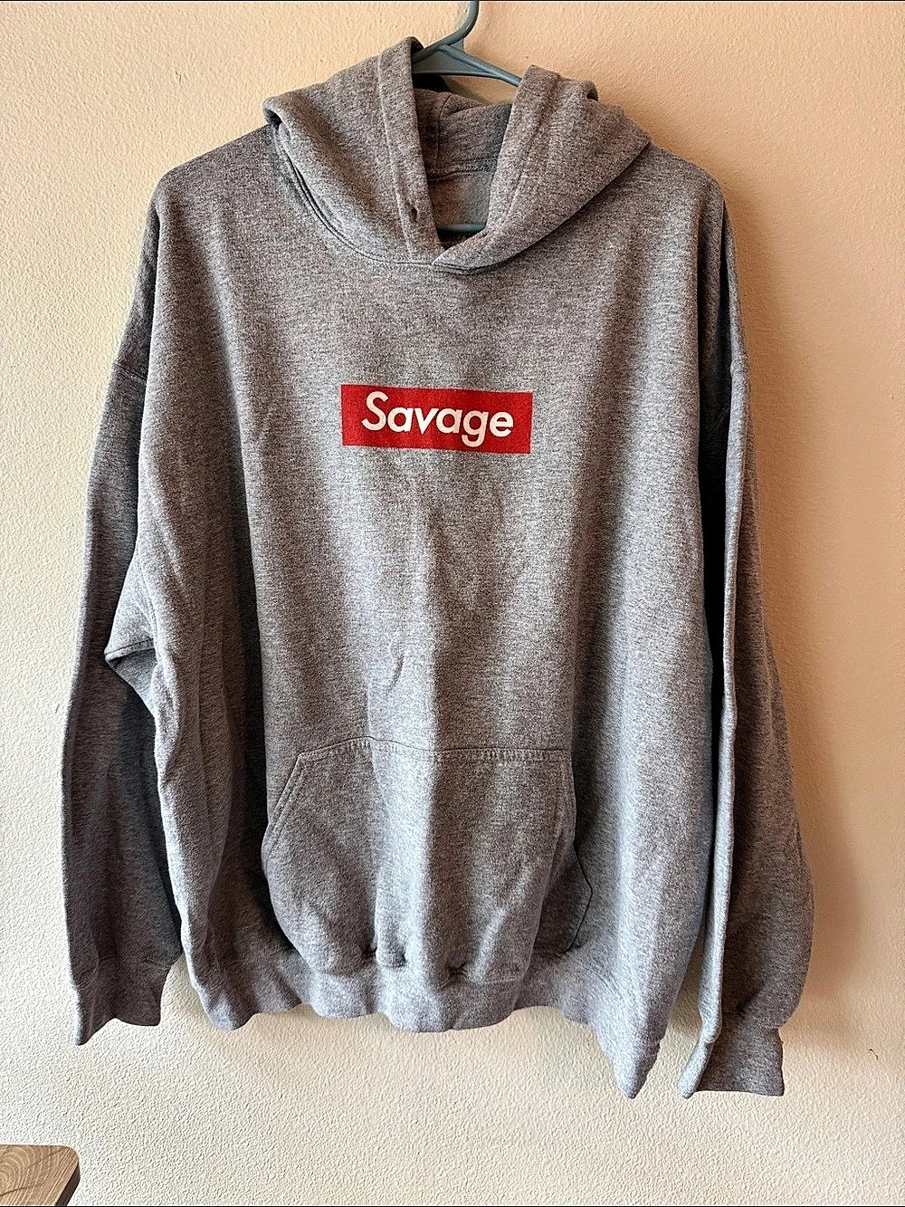 Savage Gray Hoodie Size XL